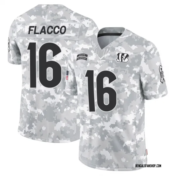 Youth Joe Flacco Cincinnati Bengals Limited Arctic Camo 2024 Salute to Service Jersey