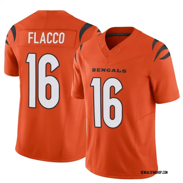 Youth Joe Flacco Cincinnati Bengals Limited Orange Vapor F.U.S.E. Jersey