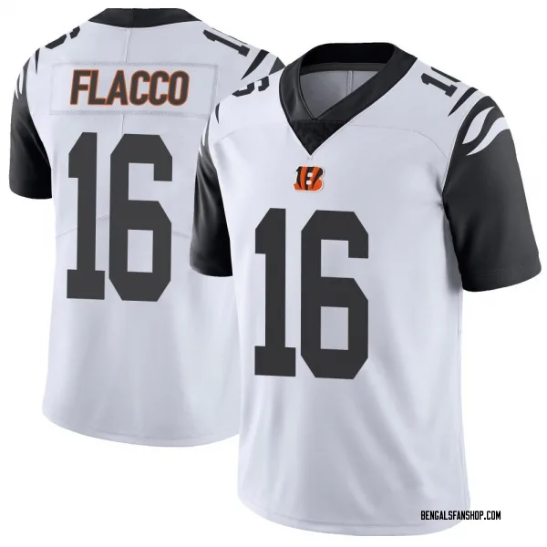 Youth Joe Flacco Cincinnati Bengals Limited White Color Rush Vapor Untouchable Jersey