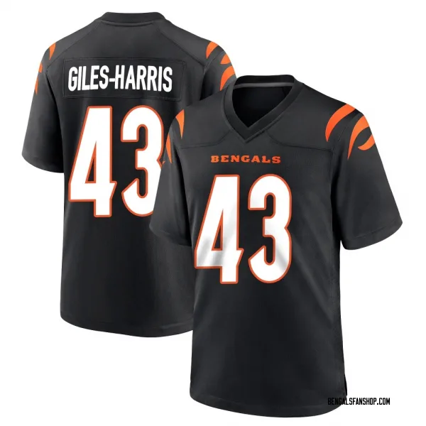 Youth Joe Giles-Harris Cincinnati Bengals Game Black Team Color Jersey