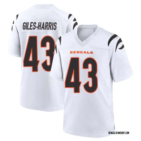 Youth Joe Giles-Harris Cincinnati Bengals Game White Jersey