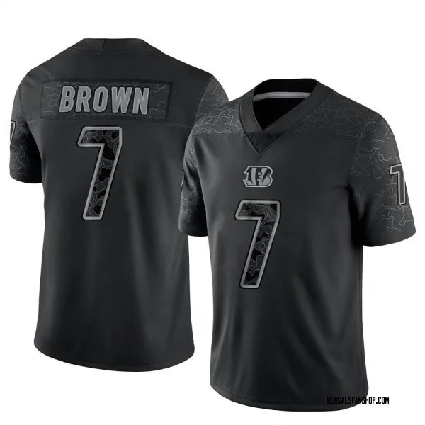 Youth Jon Brown Cincinnati Bengals Limited Black Reflective Jersey