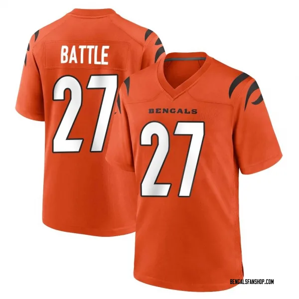 Youth Jordan Battle Cincinnati Bengals Game Orange Jersey