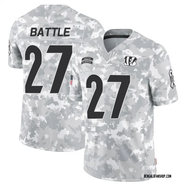 Youth Jordan Battle Cincinnati Bengals Limited Arctic Camo 2024 Salute to Service Jersey