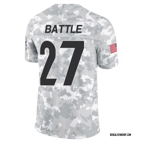 Youth Jordan Battle Cincinnati Bengals Limited Arctic Camo 2024 Salute to Service Jersey