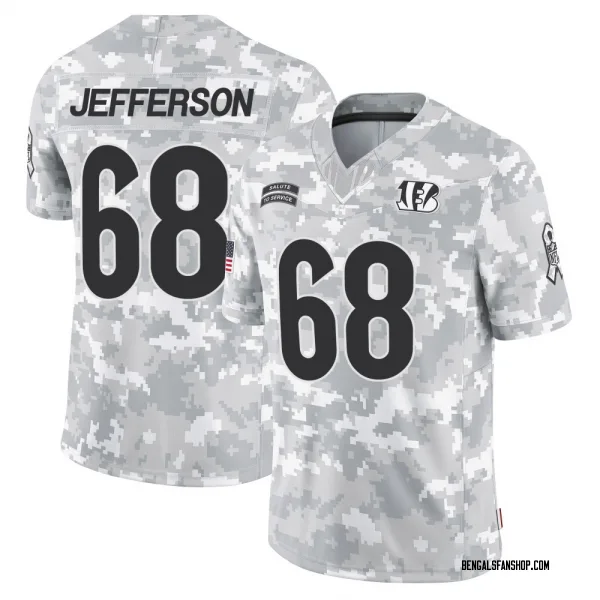 Youth Jordan Jefferson Cincinnati Bengals Limited Arctic Camo 2024 Salute to Service Jersey