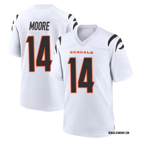 Youth Jordan Moore Cincinnati Bengals Game White Jersey