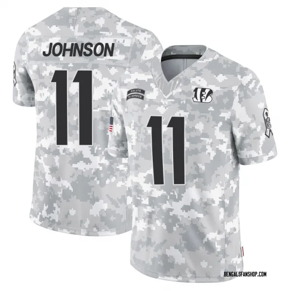 Youth Josh Johnson Cincinnati Bengals Limited Arctic Camo 2024 Salute to Service Jersey