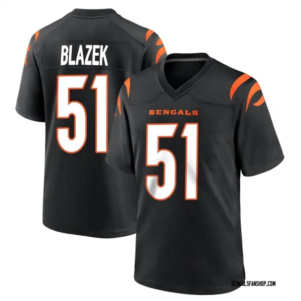 Youth Justin Blazek Cincinnati Bengals Game Black Team Color Jersey