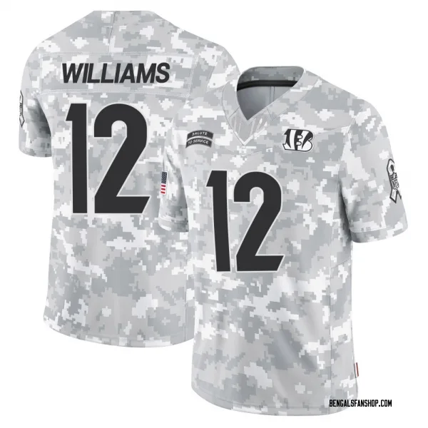 Youth Ke'Shawn Williams Cincinnati Bengals Limited Arctic Camo 2024 Salute to Service Jersey