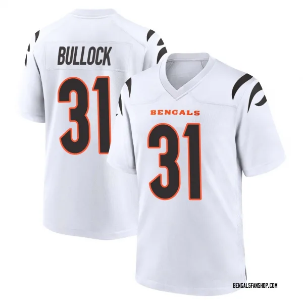 Youth Kentrel Bullock Cincinnati Bengals Game White Jersey