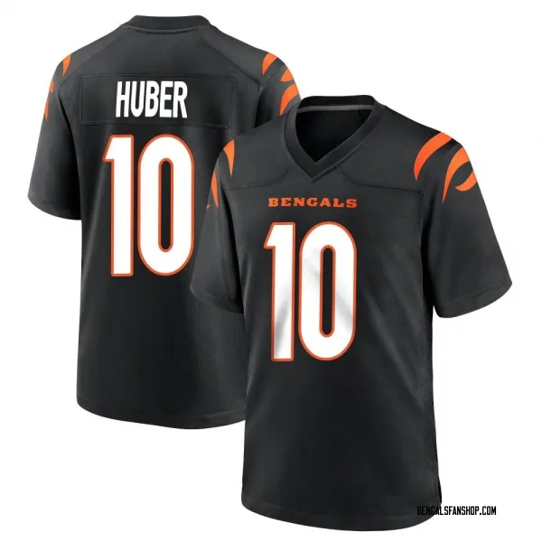 Youth Kevin Huber Cincinnati Bengals Game Black Team Color Jersey