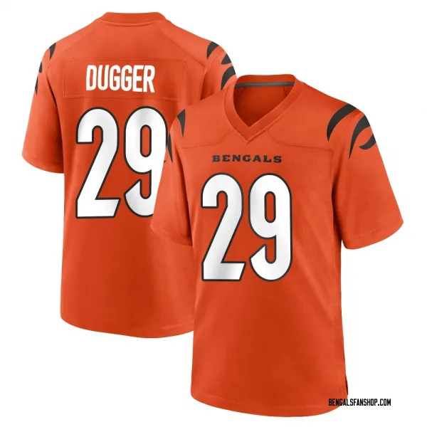 Youth Kyle Dugger Cincinnati Bengals Game Orange Jersey
