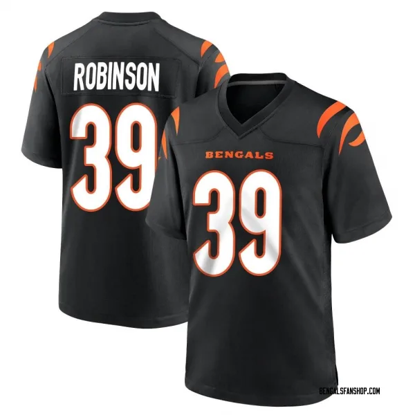 Youth Lance Robinson Cincinnati Bengals Game Black Team Color Jersey