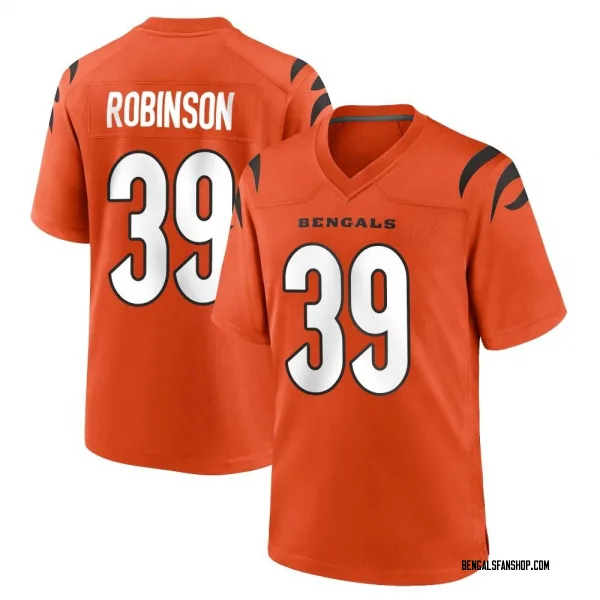 Youth Lance Robinson Cincinnati Bengals Game Orange Jersey