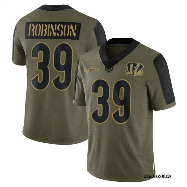 Youth Lance Robinson Cincinnati Bengals Limited Olive 2021 Salute To Service Jersey