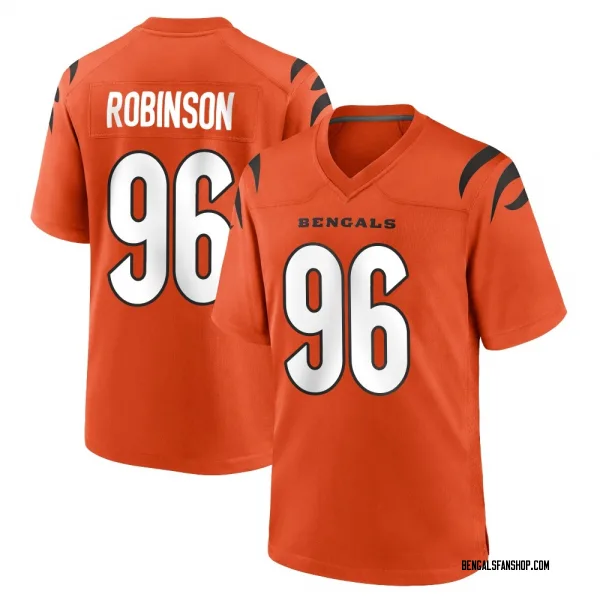 Youth Landon Robinson Cincinnati Bengals Game Orange Jersey