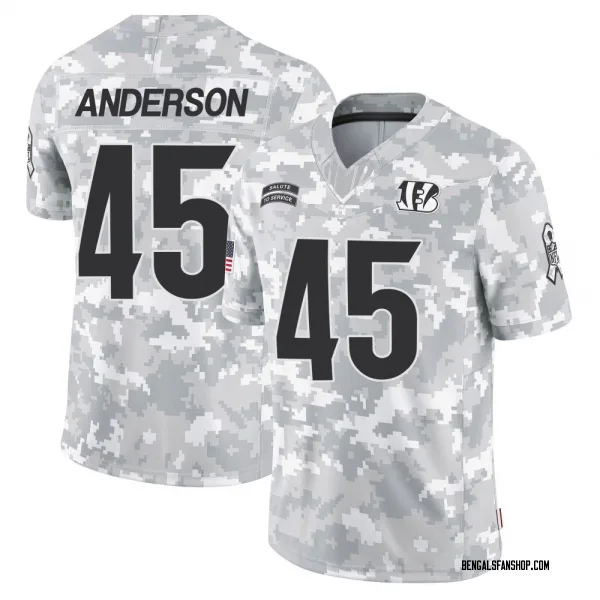 Youth Liam Anderson Cincinnati Bengals Limited Arctic Camo 2024 Salute to Service Jersey