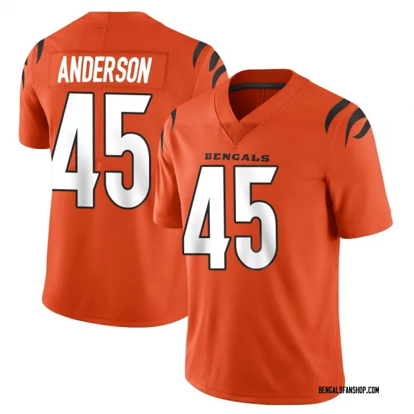 Youth Liam Anderson Cincinnati Bengals Limited Orange Vapor Untouchable Jersey