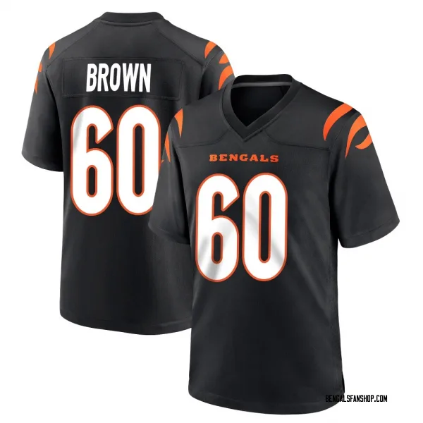 Youth Liam Brown Cincinnati Bengals Game Black Team Color Jersey