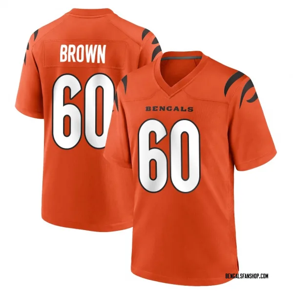 Youth Liam Brown Cincinnati Bengals Game Orange Jersey