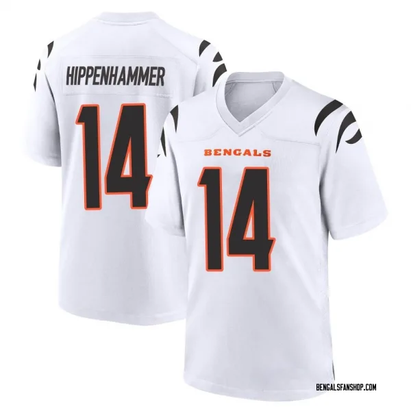 Youth Mac Hippenhammer Cincinnati Bengals Game White Jersey