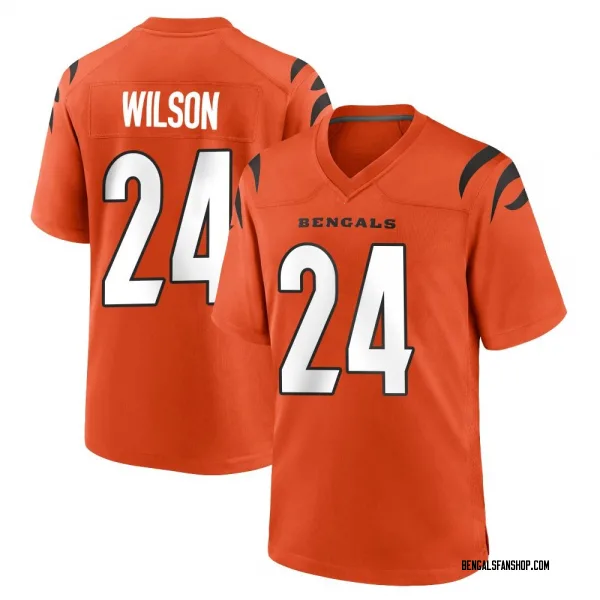 Youth Marco Wilson Cincinnati Bengals Game Orange Jersey
