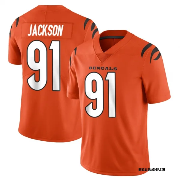Youth McKinnley Jackson Cincinnati Bengals Limited Orange Vapor Untouchable Jersey