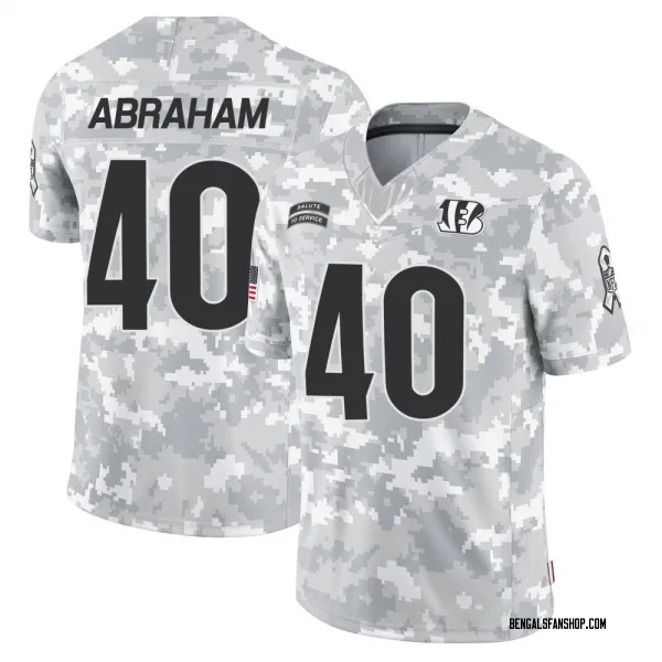 Youth Micah Abraham Cincinnati Bengals Limited Arctic Camo 2024 Salute to Service Jersey