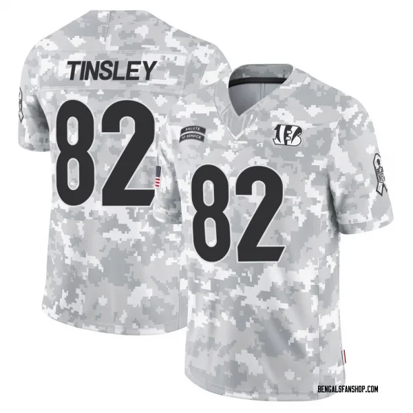 Youth Mitchell Tinsley Cincinnati Bengals Limited Arctic Camo 2024 Salute to Service Jersey