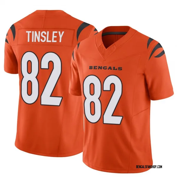 Youth Mitchell Tinsley Cincinnati Bengals Limited Orange Vapor F.U.S.E. Jersey