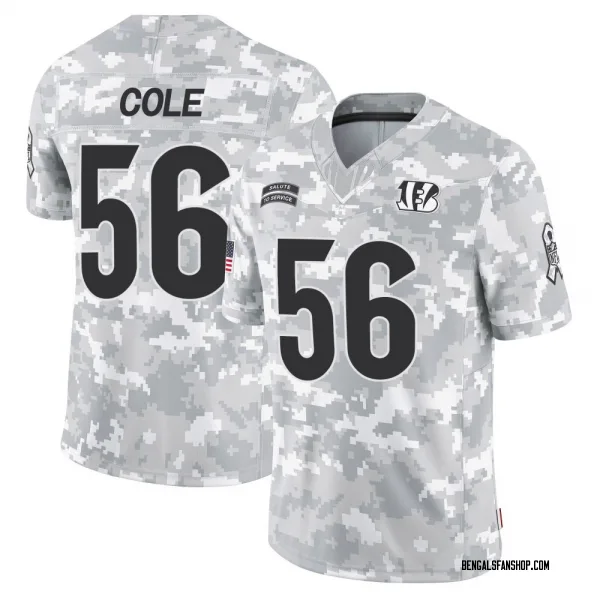 Youth Myles Cole Cincinnati Bengals Limited Arctic Camo 2024 Salute to Service Jersey