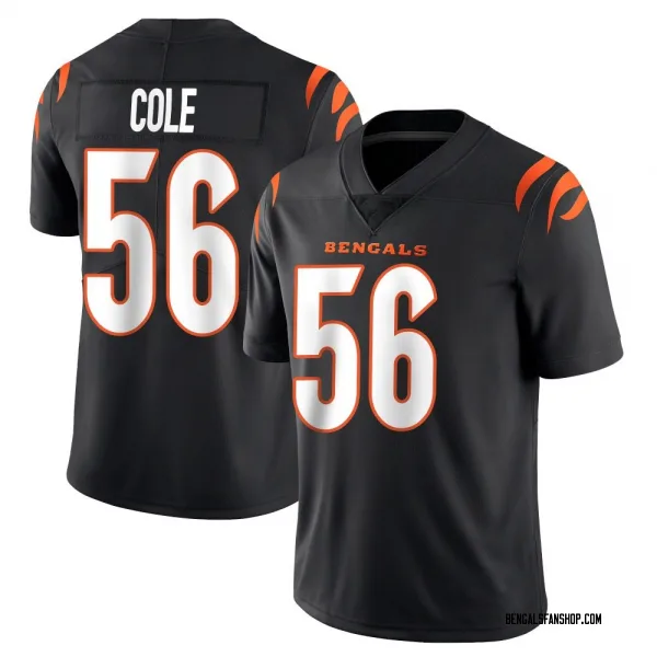 Youth Myles Cole Cincinnati Bengals Limited Black Team Color Vapor Untouchable Jersey