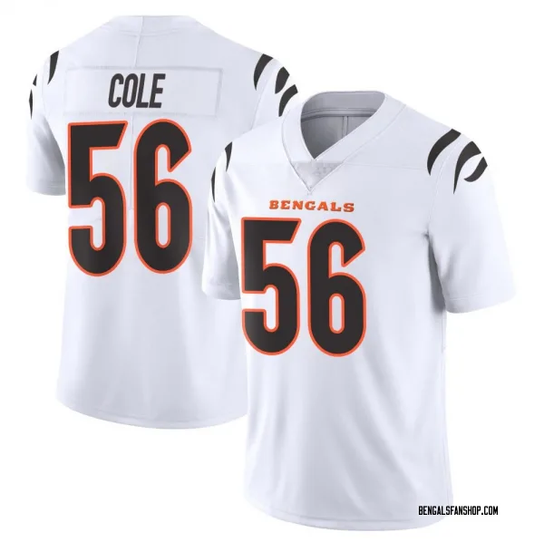 Youth Myles Cole Cincinnati Bengals Limited White Vapor Untouchable Jersey