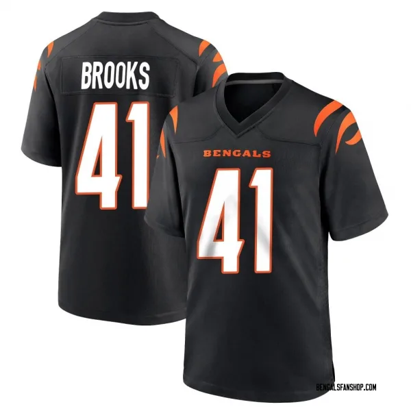 Youth Nate Brooks Cincinnati Bengals Game Black Team Color Jersey