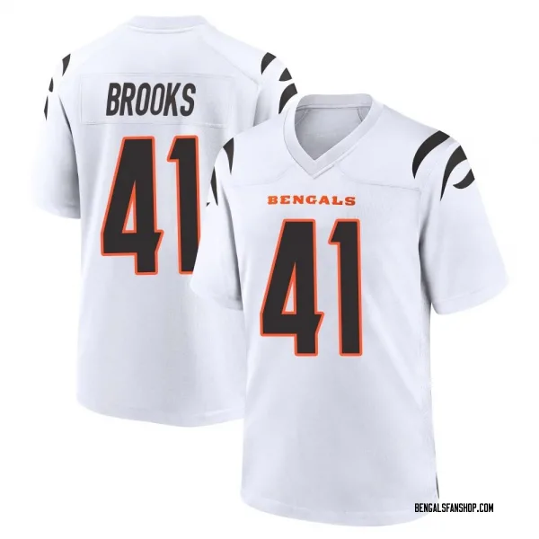 Youth Nate Brooks Cincinnati Bengals Game White Jersey