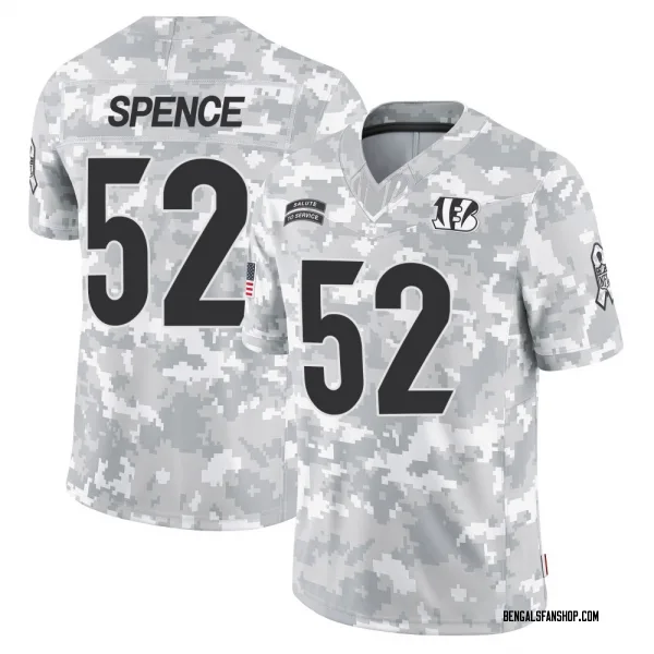 Youth Noah Spence Cincinnati Bengals Limited Arctic Camo 2024 Salute to Service Jersey