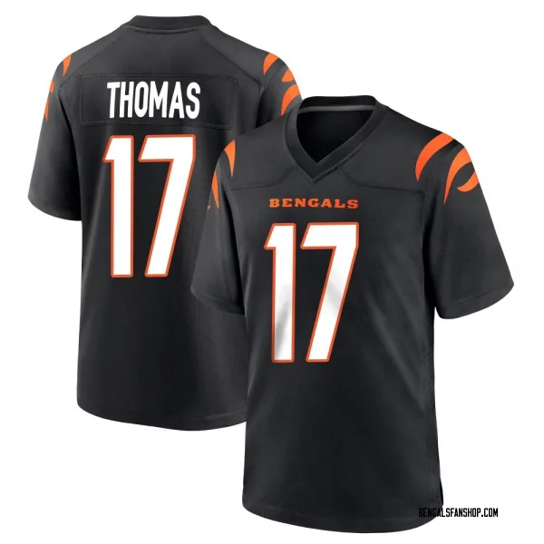 Youth Noah Thomas Cincinnati Bengals Game Black Team Color Jersey