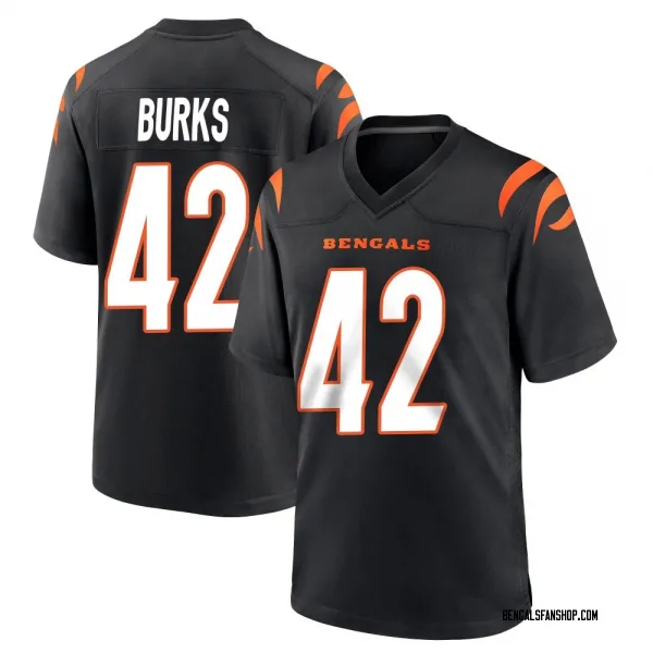 Youth Oren Burks Cincinnati Bengals Game Black Team Color Jersey