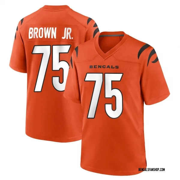 Youth Orlando Brown Jr. Cincinnati Bengals Game Orange Jersey
