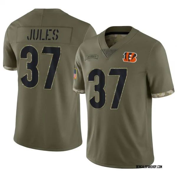 Youth PJ Jules Cincinnati Bengals Limited Olive 2022 Salute To Service Jersey