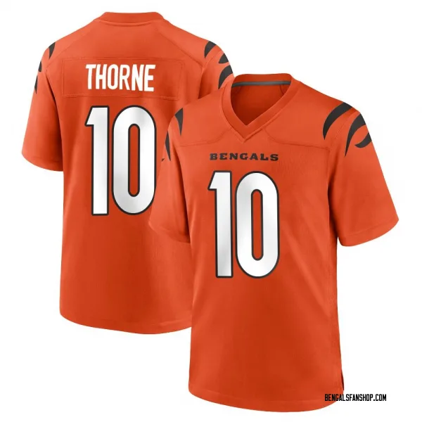 Youth Payton Thorne Cincinnati Bengals Game Orange Jersey