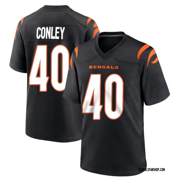 Youth Quali Conley Cincinnati Bengals Game Black Team Color Jersey