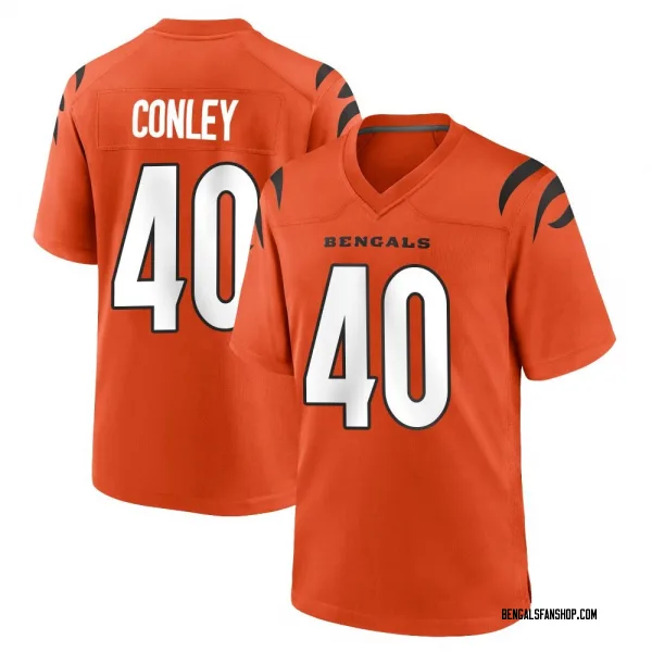 Youth Quali Conley Cincinnati Bengals Game Orange Jersey