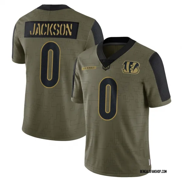 Youth Raymond Jackson Cincinnati Bengals Limited Olive 2021 Salute To Service Jersey