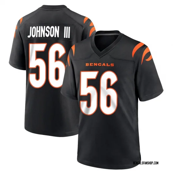 Youth Raymond Johnson III Cincinnati Bengals Game Black Team Color Jersey