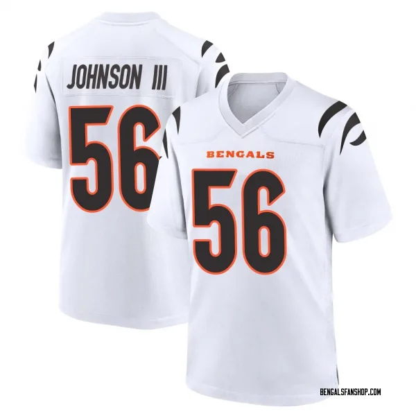 Youth Raymond Johnson III Cincinnati Bengals Game White Jersey