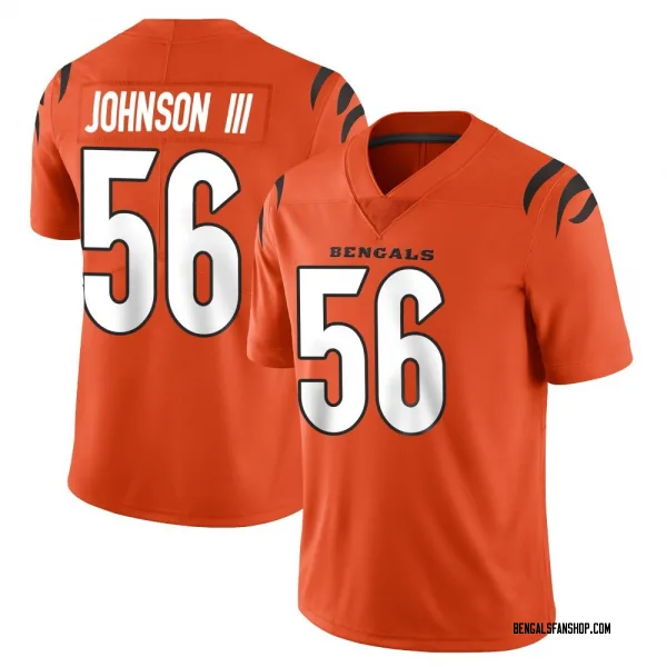 Youth Raymond Johnson III Cincinnati Bengals Limited Orange Vapor Untouchable Jersey