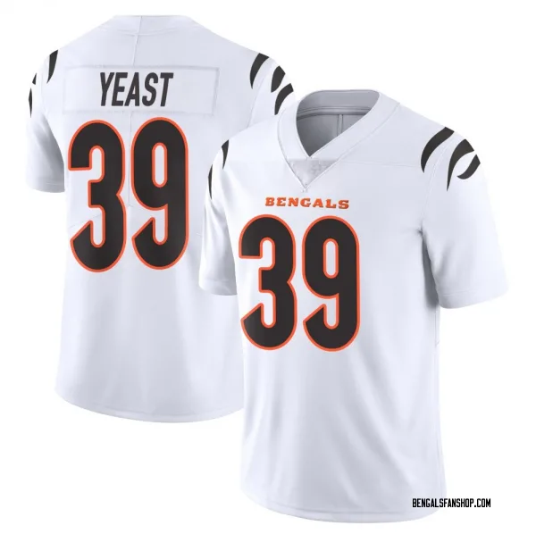 Youth Russ Yeast Cincinnati Bengals Limited White Vapor Untouchable Jersey