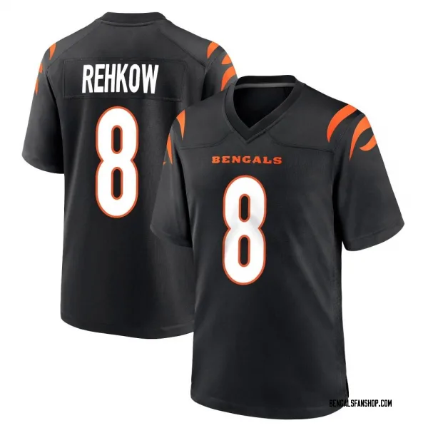 Youth Ryan Rehkow Cincinnati Bengals Game Black Team Color Jersey